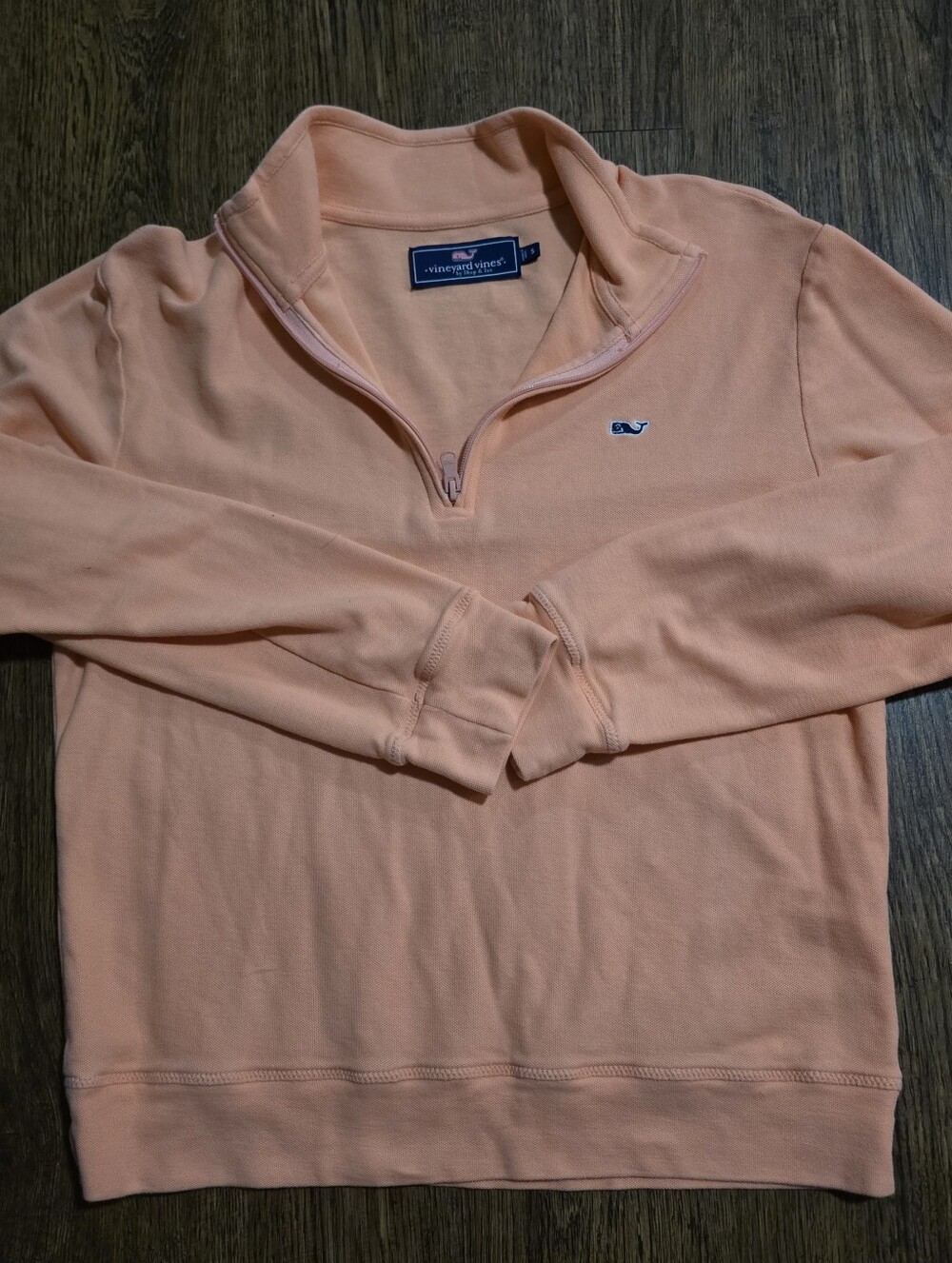 Vineyard Vines Coral Men’s Peach Quarter-Zip Pullover